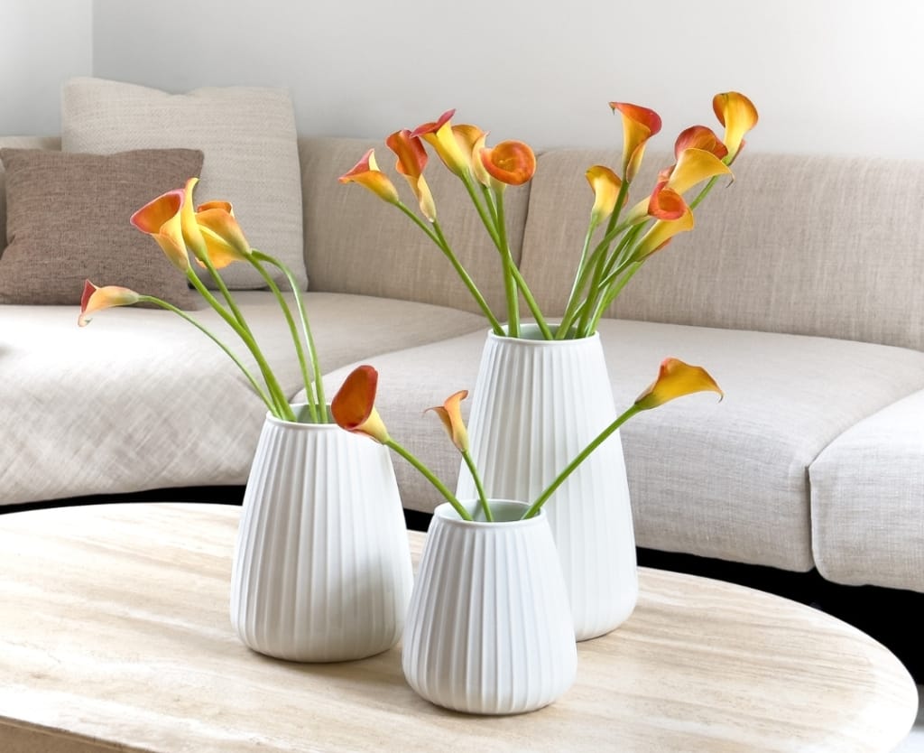 Dim vases cream