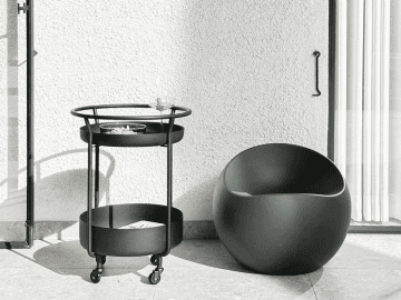 ball chair with corona trolley