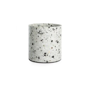 Terrazzo pot medium white