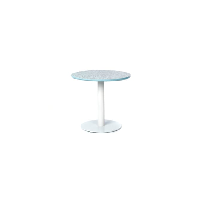 Terrazzo Table Round low blue