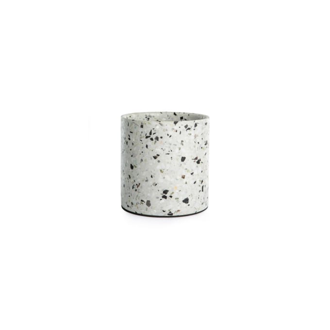 Terrazzo pot small white