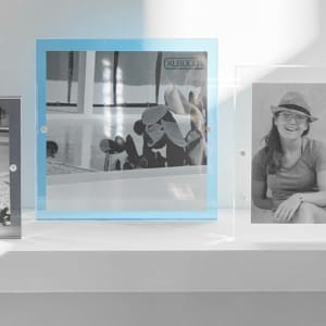 Acrylic Magnetic Frame Sky Blue, Dark Grey