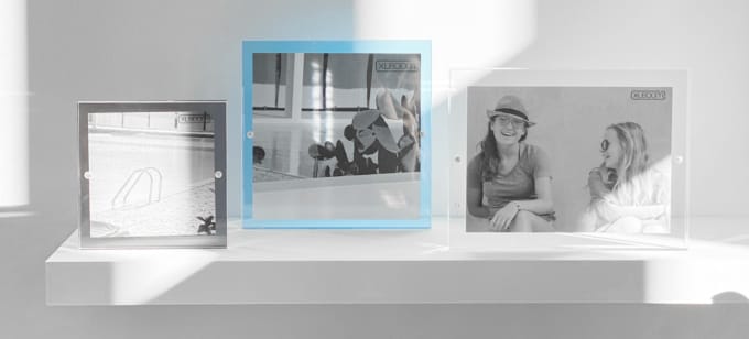 Acrylic Magnetic Frame Sky Blue, Dark Grey