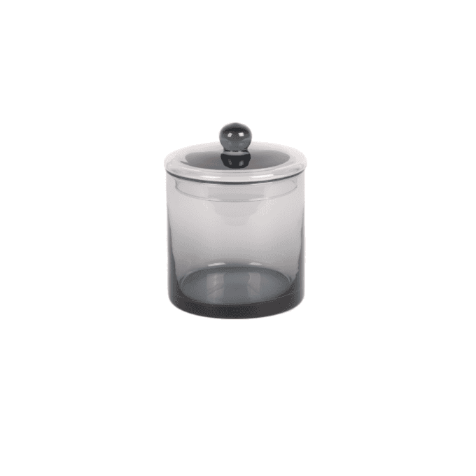 Picture of the Mika canister large grey mouth blown glass