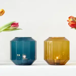 Bliss, colorful glass flower vases
