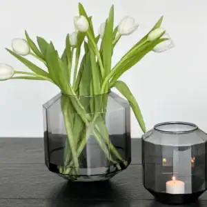 Bliss flower vases dark grey