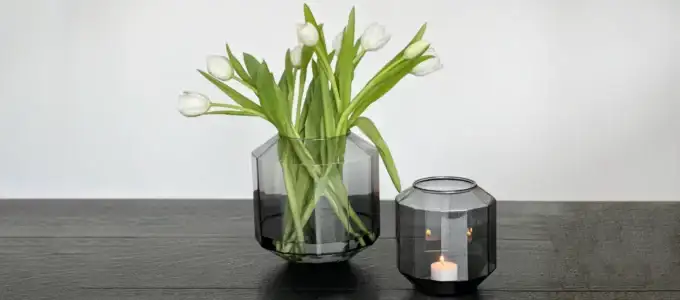 Bliss flower vases dark grey