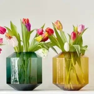 Bliss colorful, glass flower vases
