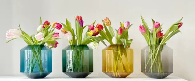 Bliss colorful, glass flower vases