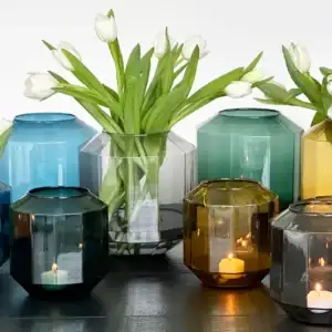 Bliss, a colorful collection of stunning glass flower vases by XLBoom