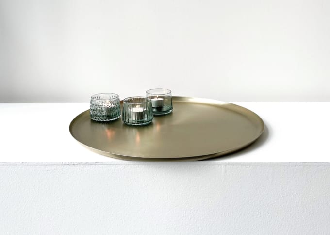 Bao tray brass and Dim tealights
