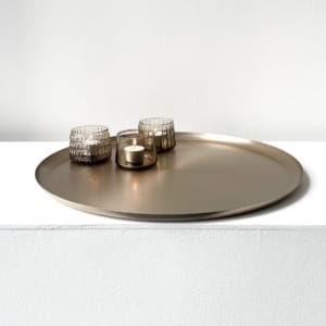 Bao tray soft copper with Dim tealights