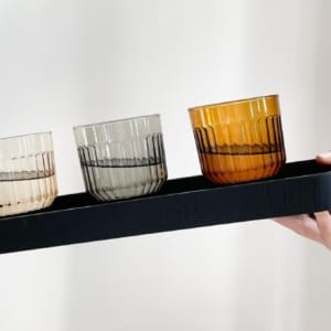 Serve tray with Lima tumblers