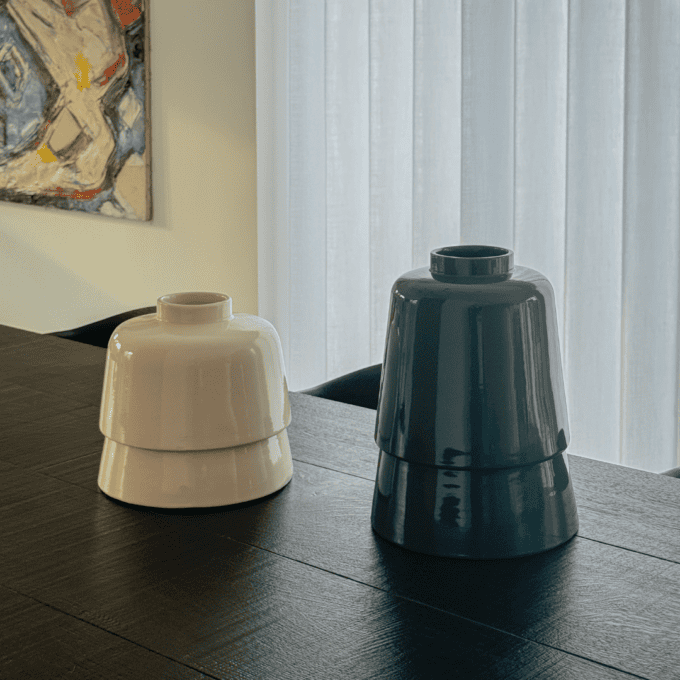 Piled Tall green en cream