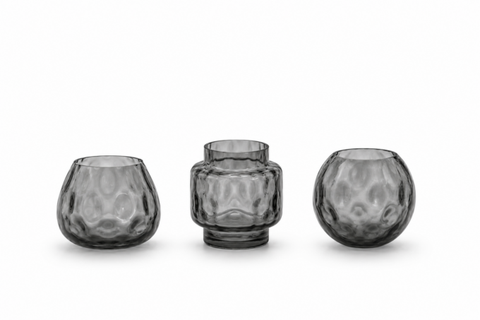 POLKA T-LIGHT MIX SET OF 3 COOL GREY – XLBA21104-58